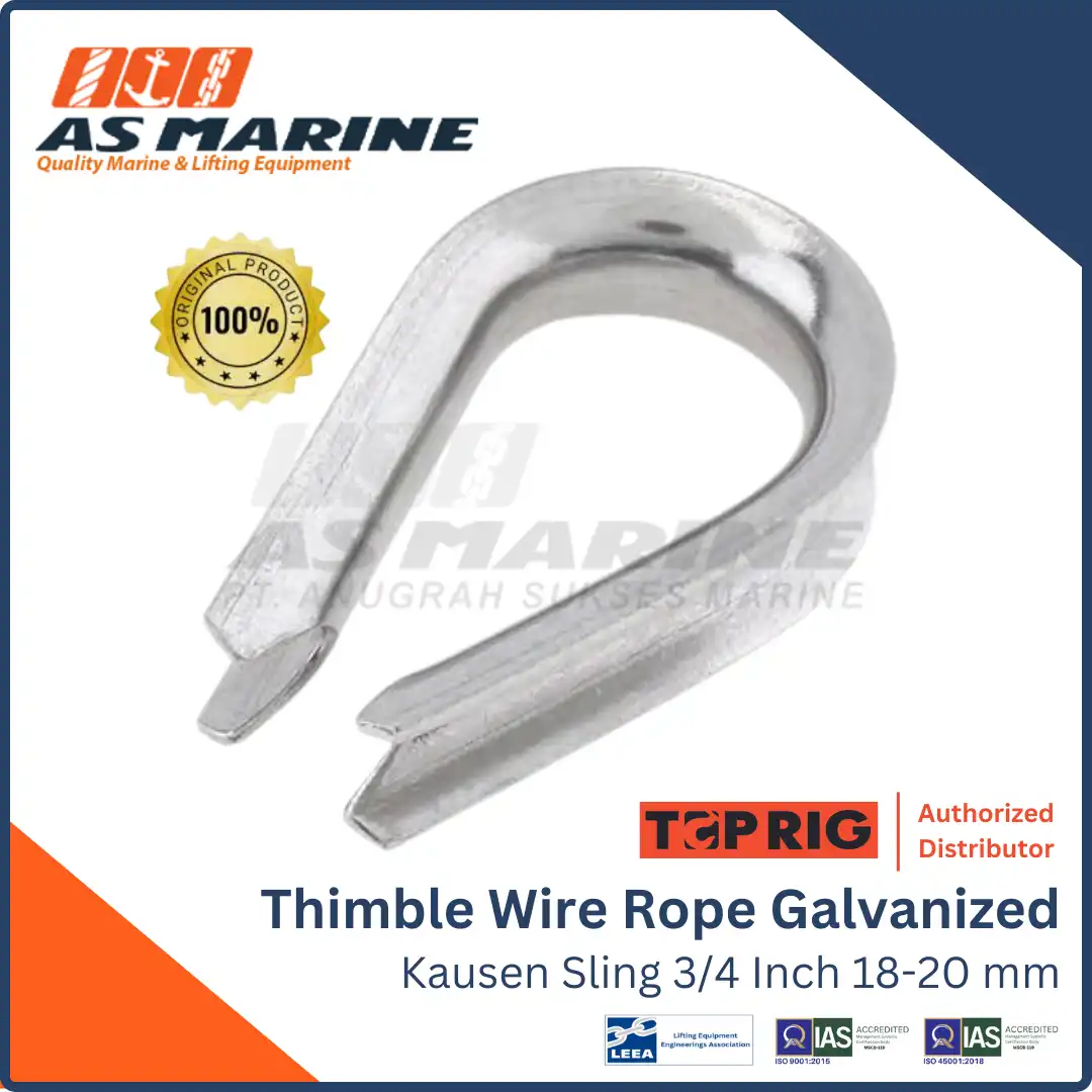 Toprig Thimble Wire Rope / Kausen Sling Galvanized 3/4 Inch